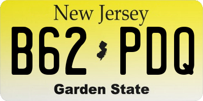 NJ license plate B62PDQ