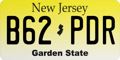 NJ license plate B62PDR