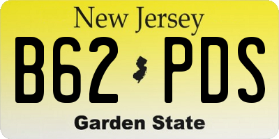 NJ license plate B62PDS