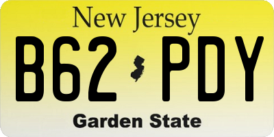 NJ license plate B62PDY