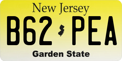 NJ license plate B62PEA