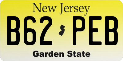 NJ license plate B62PEB