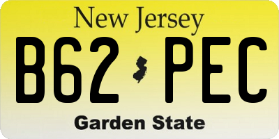 NJ license plate B62PEC