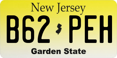 NJ license plate B62PEH