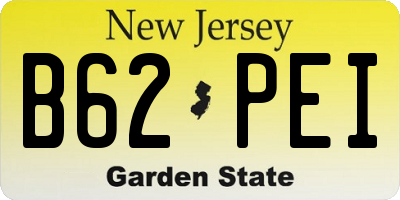 NJ license plate B62PEI