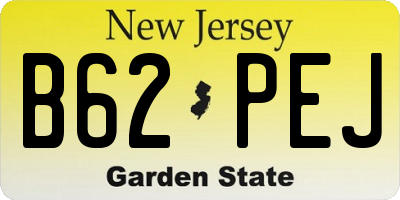NJ license plate B62PEJ