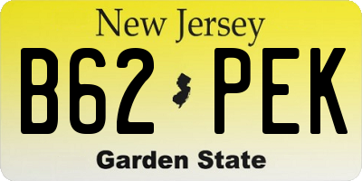 NJ license plate B62PEK