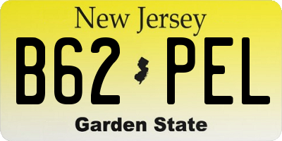 NJ license plate B62PEL