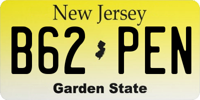 NJ license plate B62PEN
