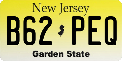 NJ license plate B62PEQ