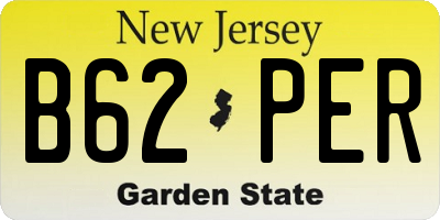 NJ license plate B62PER