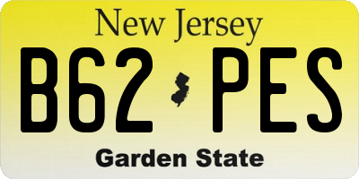 NJ license plate B62PES