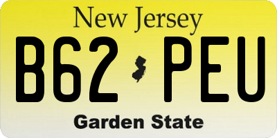 NJ license plate B62PEU