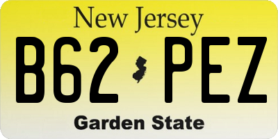 NJ license plate B62PEZ