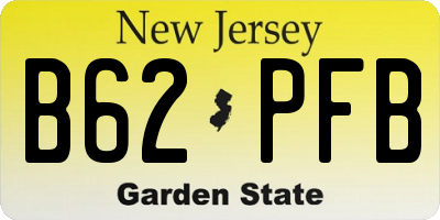 NJ license plate B62PFB