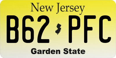 NJ license plate B62PFC