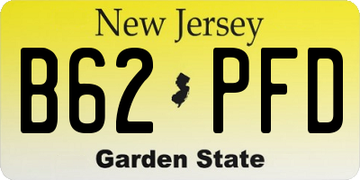 NJ license plate B62PFD