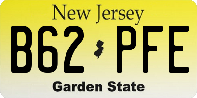 NJ license plate B62PFE