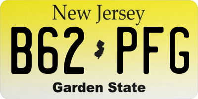NJ license plate B62PFG