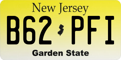 NJ license plate B62PFI