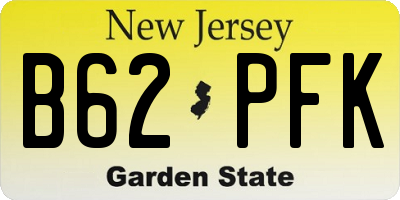 NJ license plate B62PFK