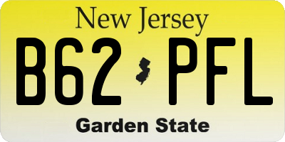 NJ license plate B62PFL