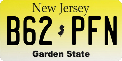 NJ license plate B62PFN