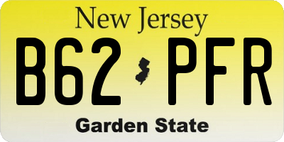 NJ license plate B62PFR