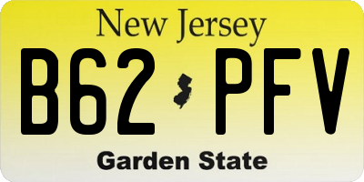 NJ license plate B62PFV