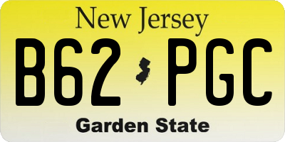 NJ license plate B62PGC