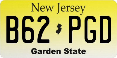 NJ license plate B62PGD