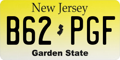 NJ license plate B62PGF