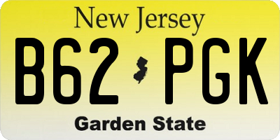 NJ license plate B62PGK