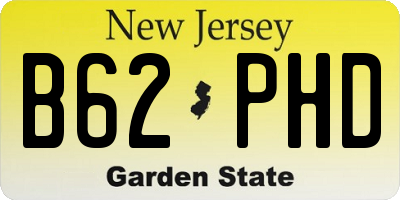 NJ license plate B62PHD