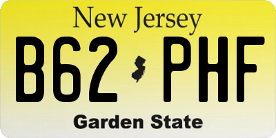NJ license plate B62PHF