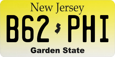 NJ license plate B62PHI
