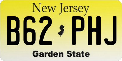 NJ license plate B62PHJ
