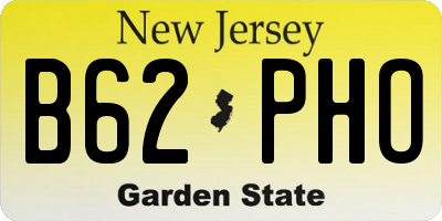 NJ license plate B62PHO