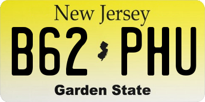 NJ license plate B62PHU
