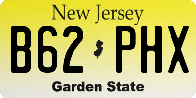 NJ license plate B62PHX