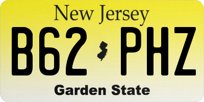 NJ license plate B62PHZ
