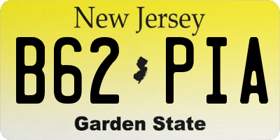 NJ license plate B62PIA