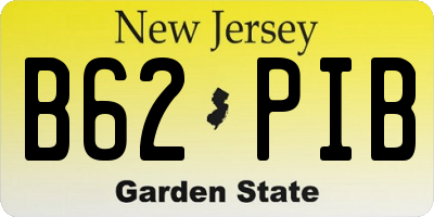 NJ license plate B62PIB