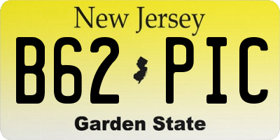 NJ license plate B62PIC