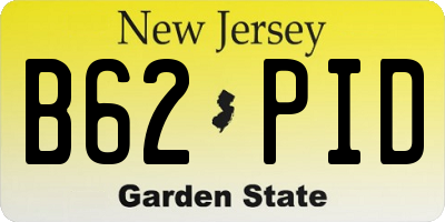 NJ license plate B62PID