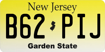 NJ license plate B62PIJ