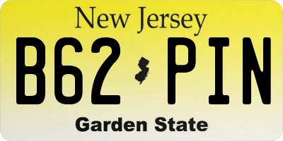 NJ license plate B62PIN
