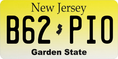 NJ license plate B62PIO