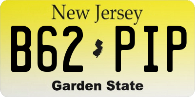 NJ license plate B62PIP