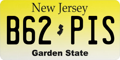 NJ license plate B62PIS